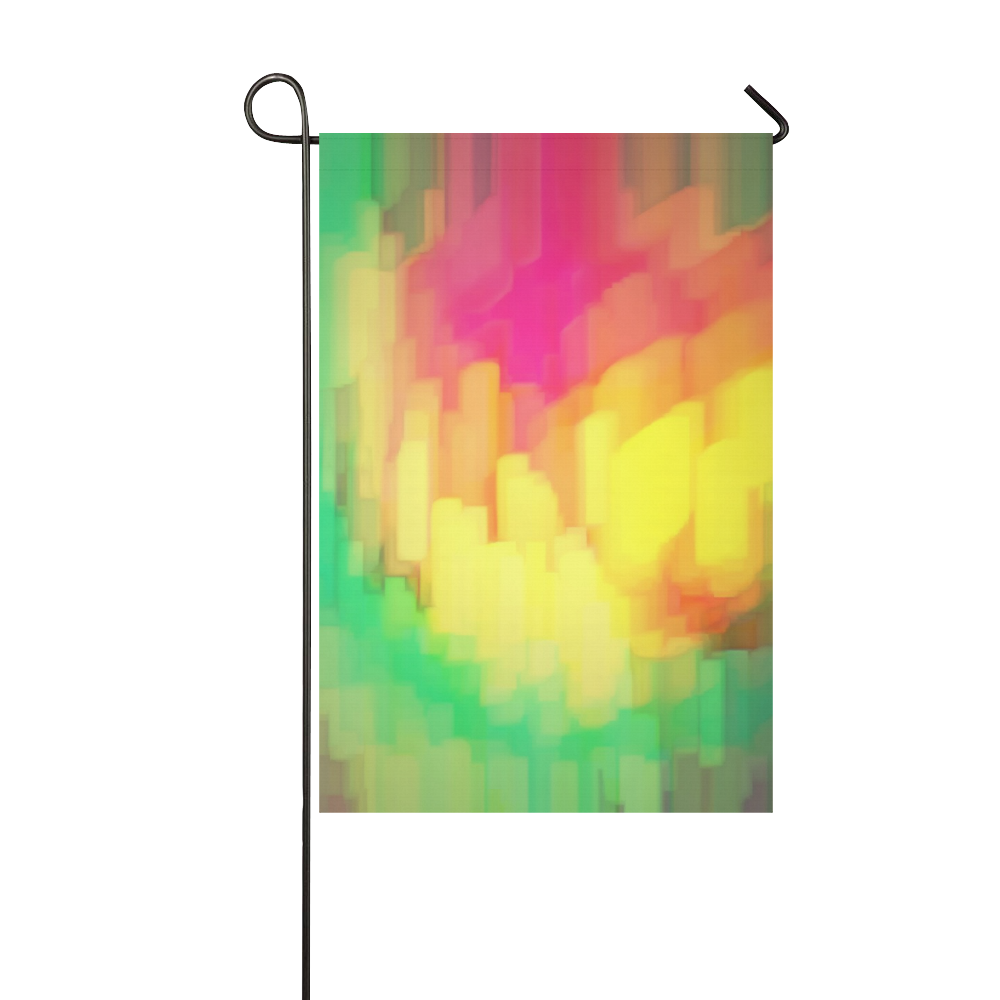 Pastel shapes painting Garden Flag 12‘’x18‘’（Without Flagpole）