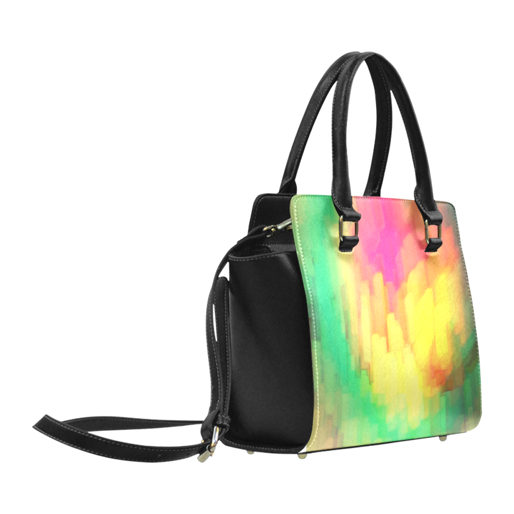 Pastel shapes painting Classic Shoulder Handbag (Model 1653)