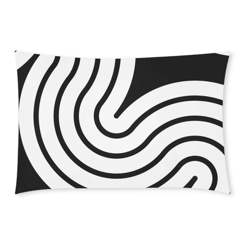 black and white curve 3-Piece Bedding Set