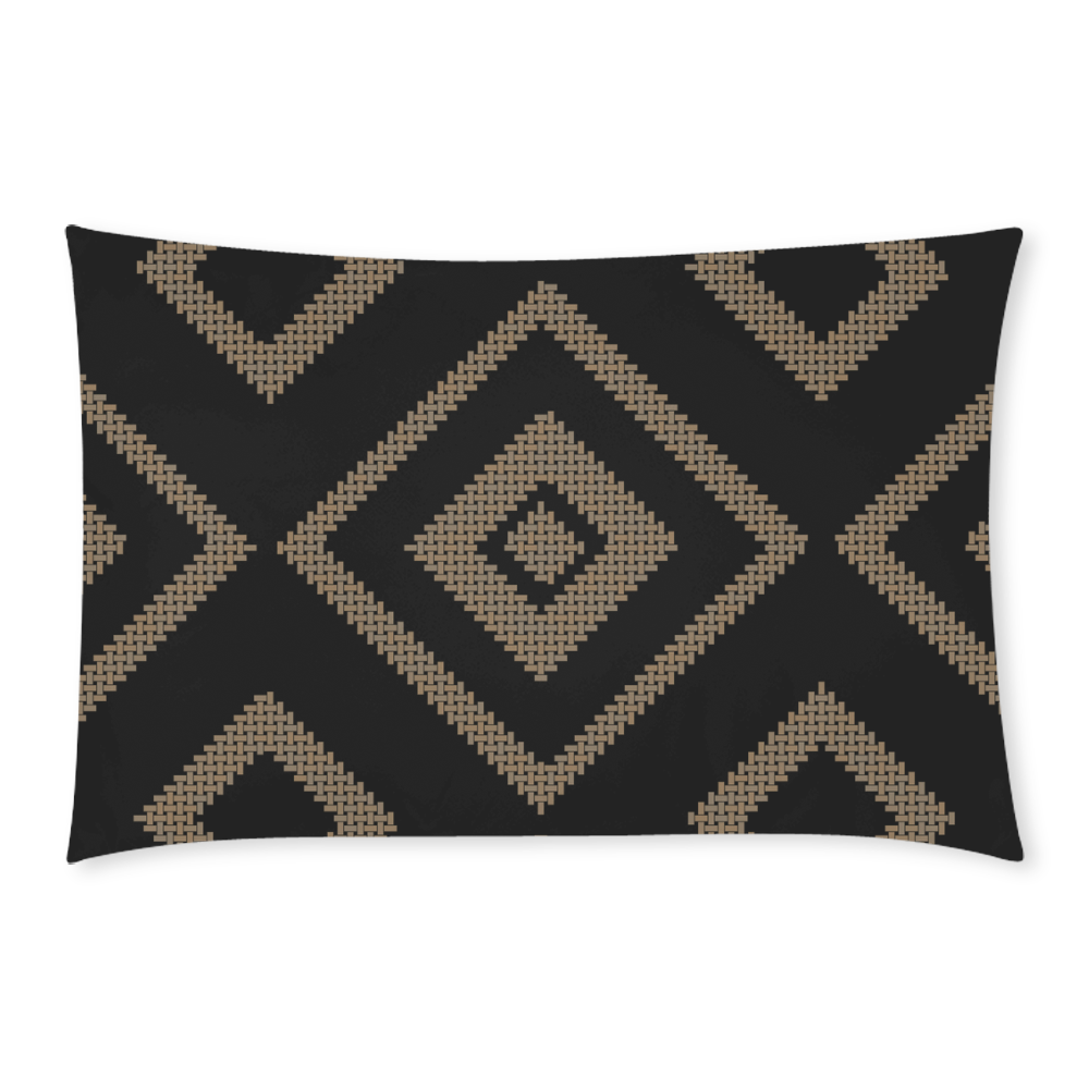 black and tan diamond 3-Piece Bedding Set