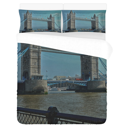 London Tower Bridge, Europe 3-Piece Bedding Set