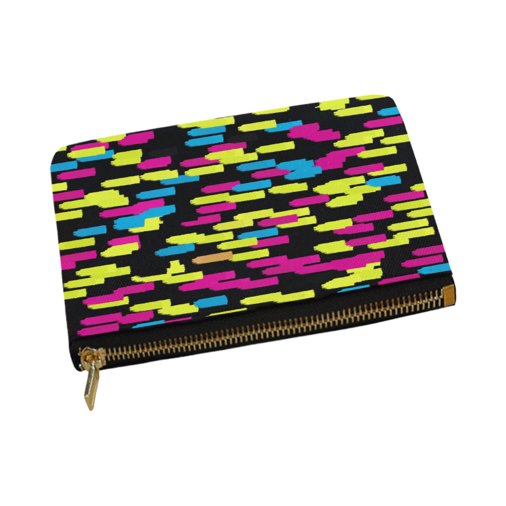 Colorful strokes on a black background Carry-All Pouch 12.5''x8.5''