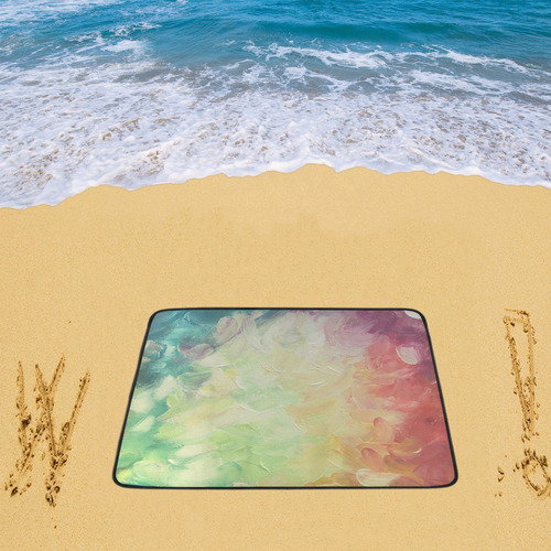 Painted canvas Beach Mat 78"x 60"