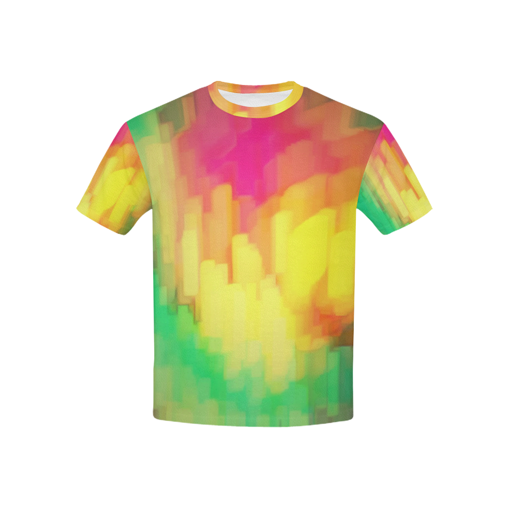 Pastel shapes painting Kids' All Over Print T-shirt (USA Size) (Model T40)