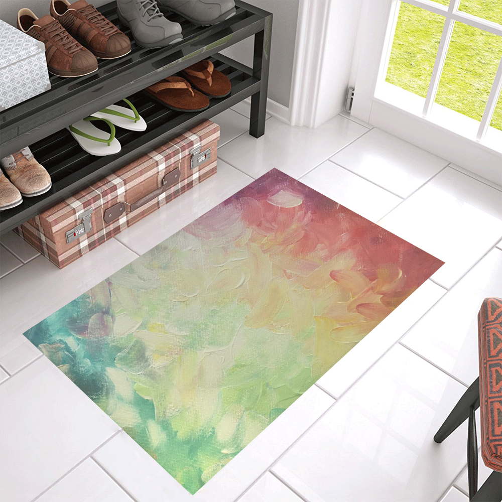 Painted canvas Azalea Doormat 30" x 18" (Sponge Material)