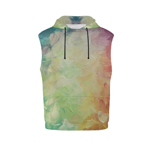 Painted canvas All Over Print Sleeveless Hoodie for Men (Model H15)