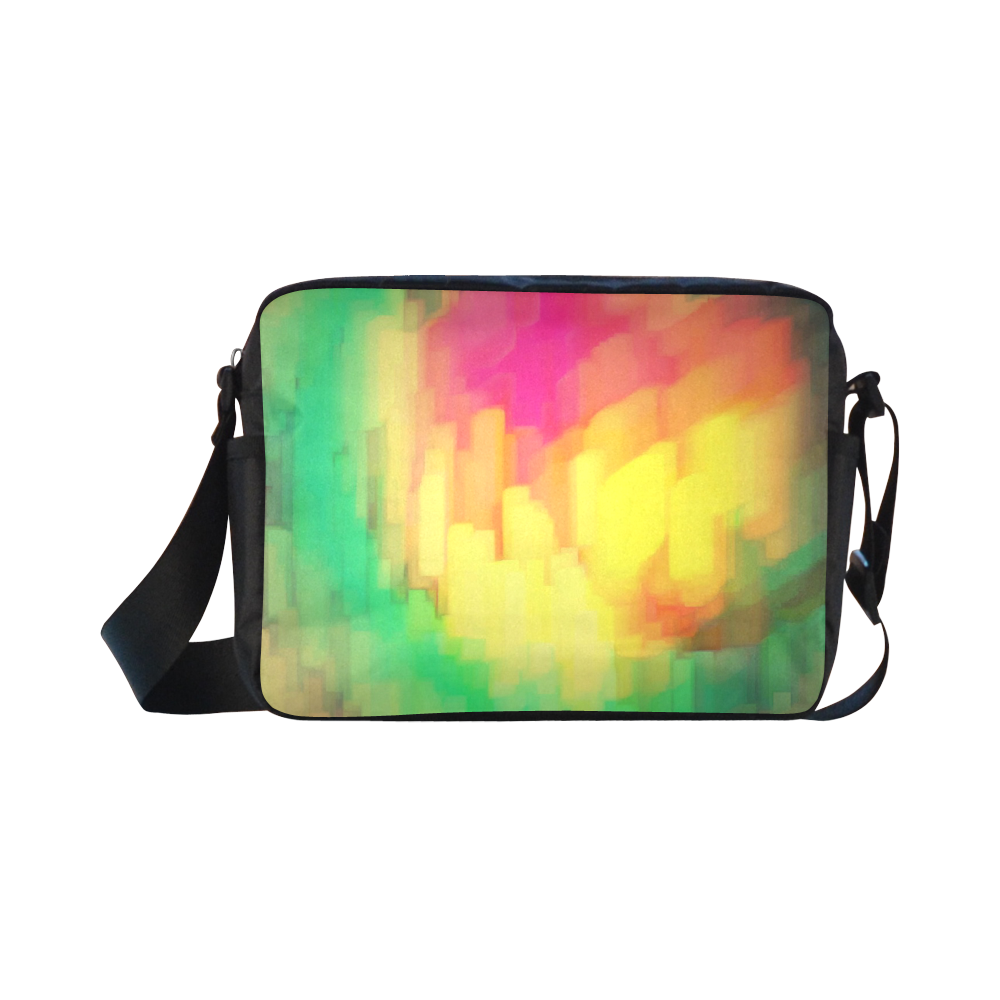 Pastel shapes painting Classic Cross-body Nylon Bags (Model 1632)