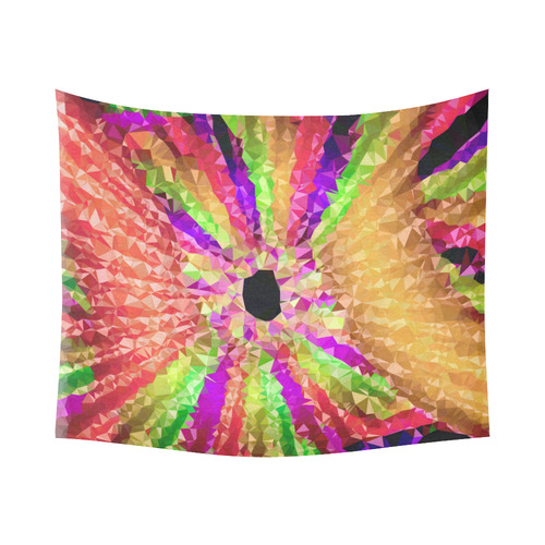 Color Wheel Low Poly Fractal Art Cotton Linen Wall Tapestry 60"x 51"
