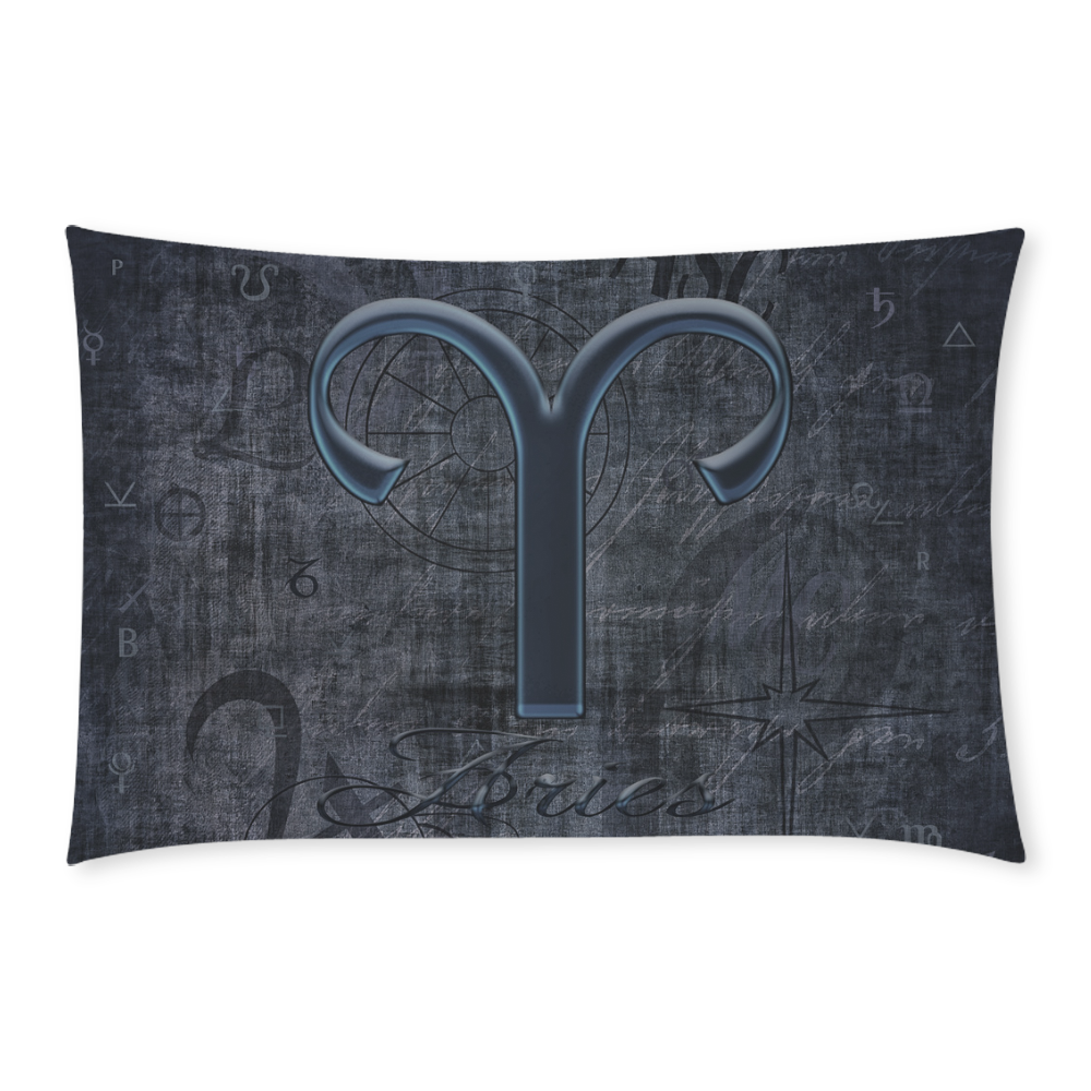 Astrology Zodiac Sign Aries in Grunge Style 3-Piece Bedding Set