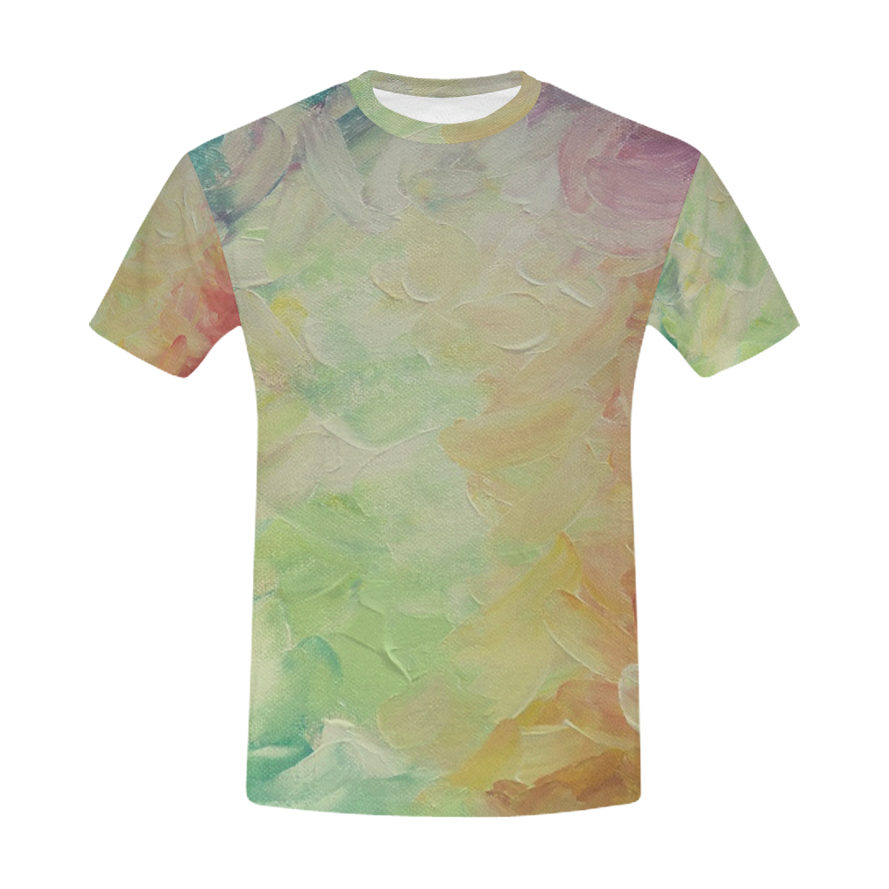 Painted canvas All Over Print T-Shirt for Men (USA Size) (Model T40)