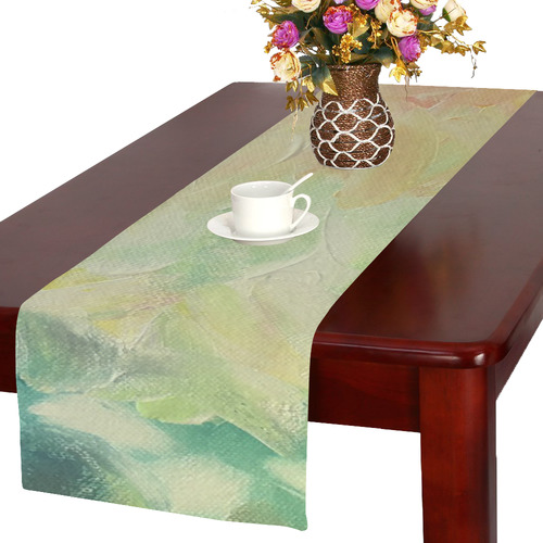 Painted canvas Table Runner 16x72 inch