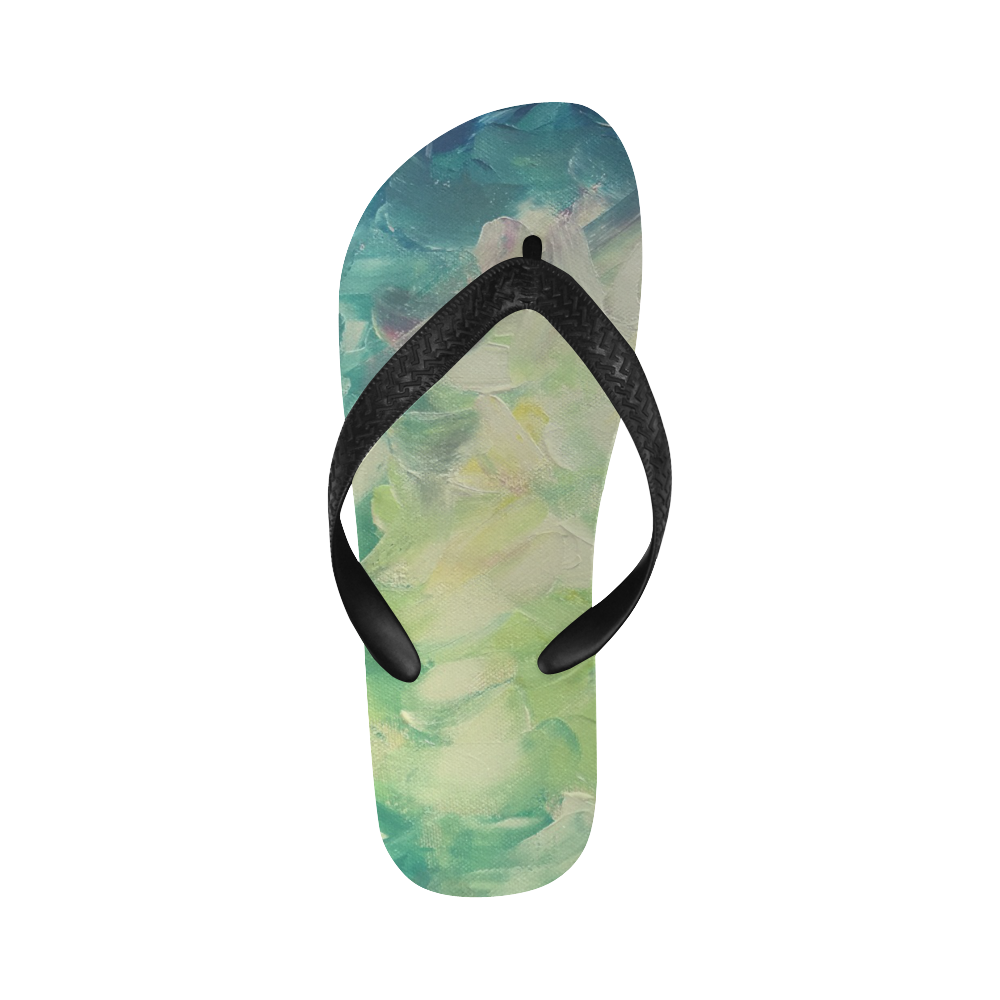 Painted canvas Flip Flops for Men/Women (Model 040)