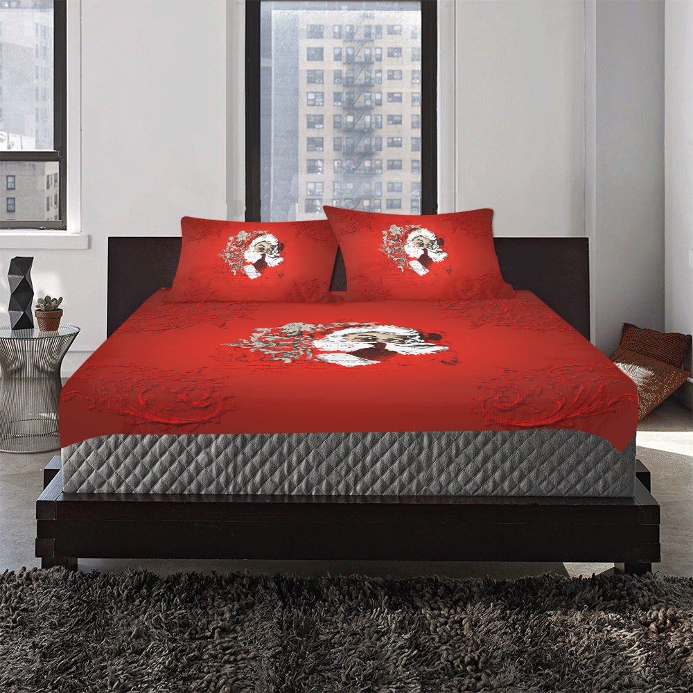 Christmas time, Santa Claus 3-Piece Bedding Set