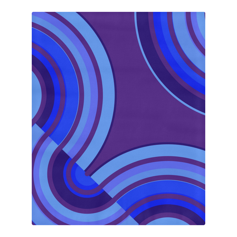purple curve 3-Piece Bedding Set
