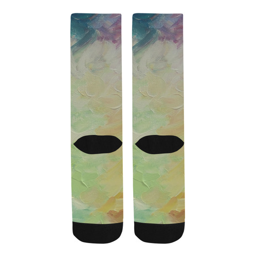 Painted canvas Trouser Socks