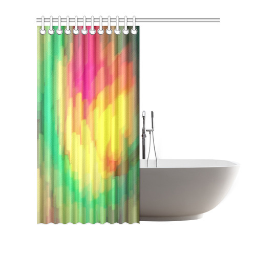 Pastel shapes painting Shower Curtain 72"x72"