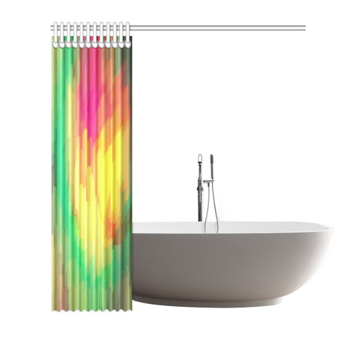 Pastel shapes painting Shower Curtain 72"x72"