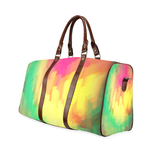 Pastel shapes painting Waterproof Travel Bag/Small (Model 1639)