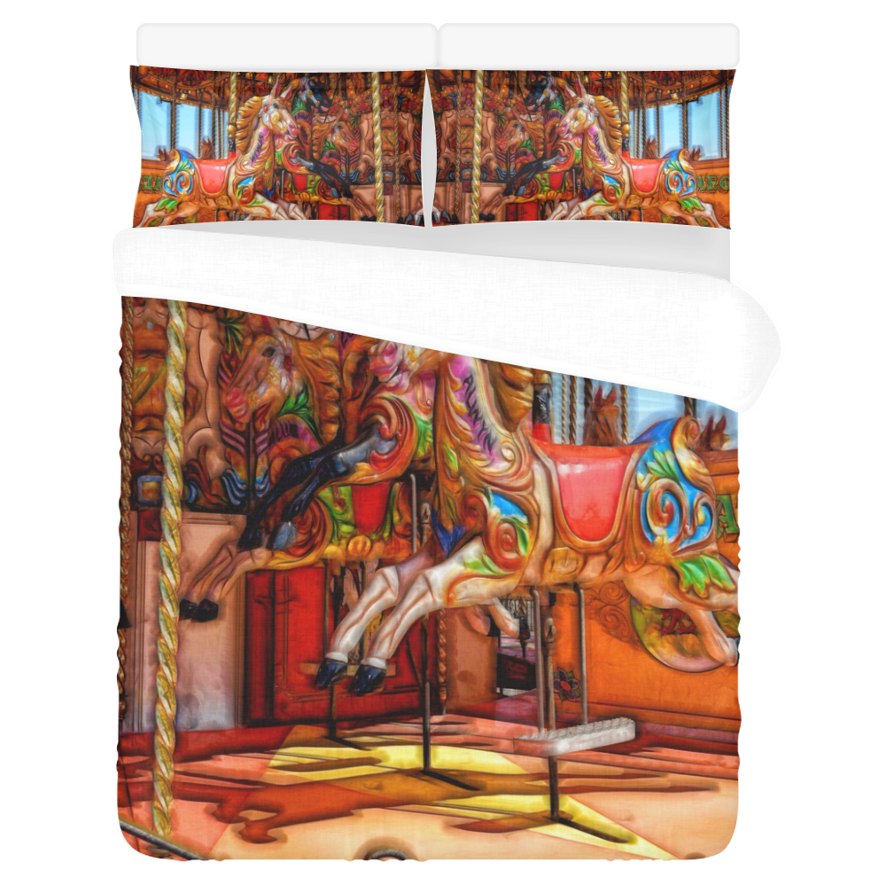 Take A Ride On The Merry-go-round 3-Piece Bedding Set