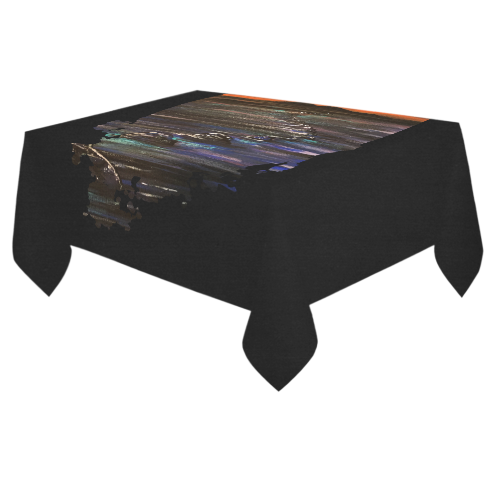 Night Walk Cotton Linen Tablecloth 60"x 84"