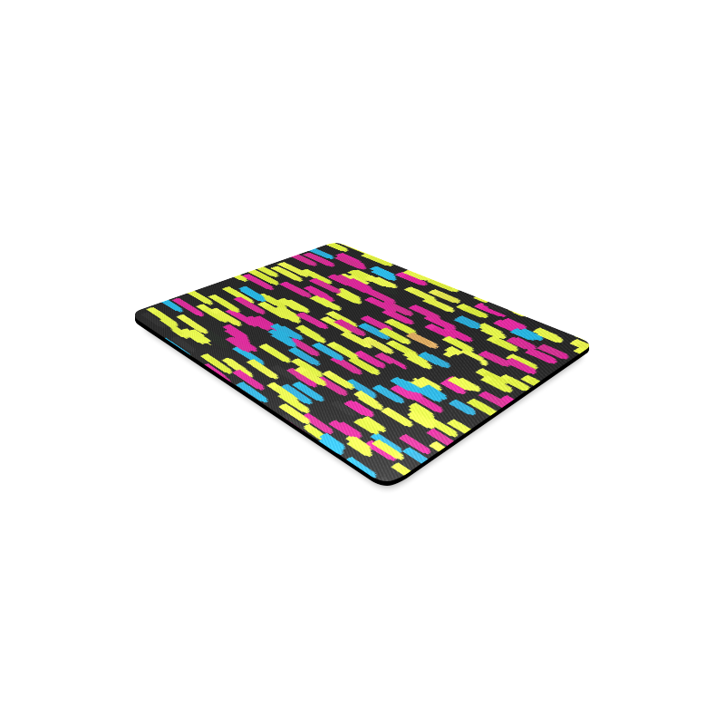 Colorful strokes on a black background Rectangle Mousepad