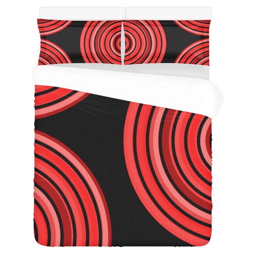 black and red curves3 3-Piece Bedding Set
