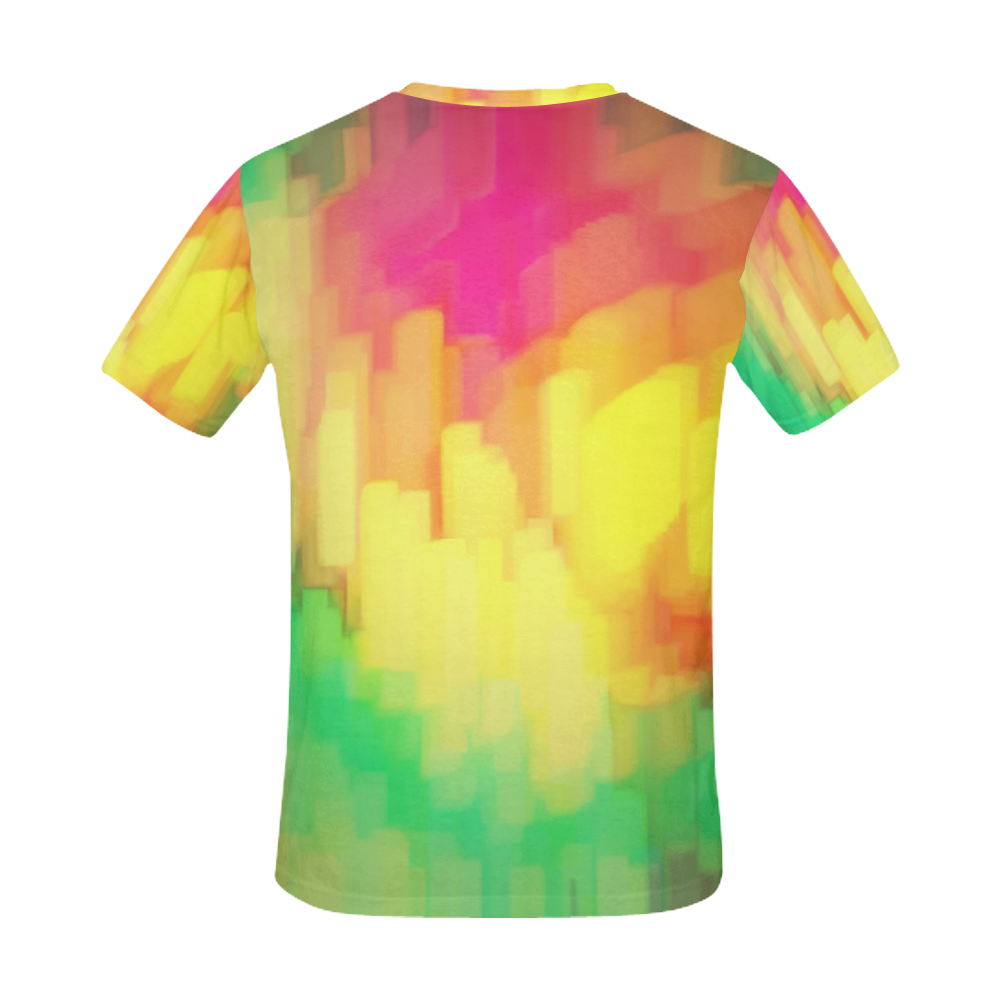 Pastel shapes painting All Over Print T-Shirt for Men (USA Size) (Model T40)