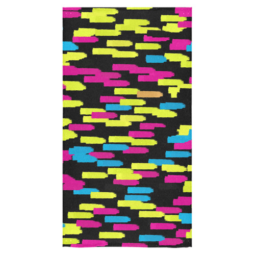 Colorful strokes on a black background Bath Towel 30"x56"