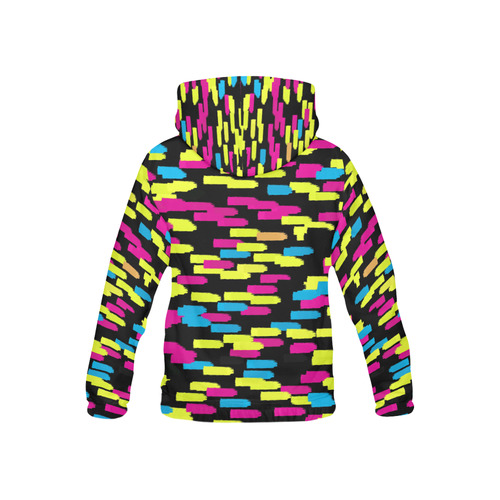 Colorful strokes on a black background All Over Print Hoodie for Kid (USA Size) (Model H13)