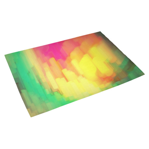 Pastel shapes painting Azalea Doormat 30" x 18" (Sponge Material)
