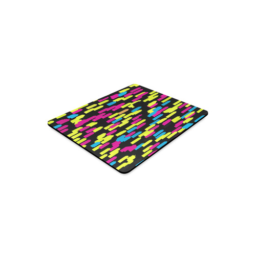 Colorful strokes on a black background Rectangle Mousepad