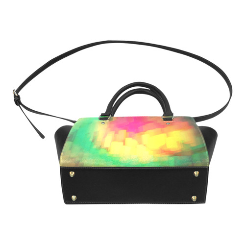 Pastel shapes painting Classic Shoulder Handbag (Model 1653)