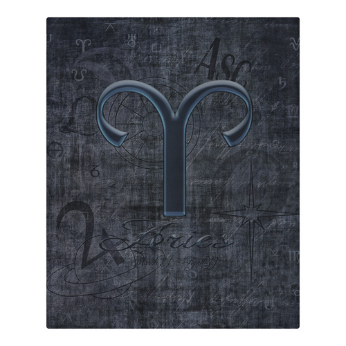 Astrology Zodiac Sign Aries in Grunge Style 3-Piece Bedding Set