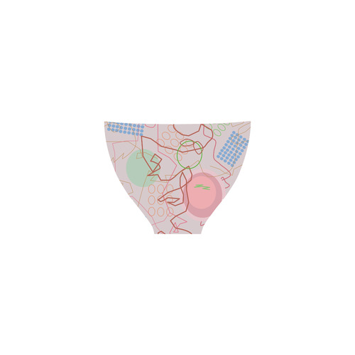 Abstract 8 pink Custom Bikini Swimsuit (Model S01)