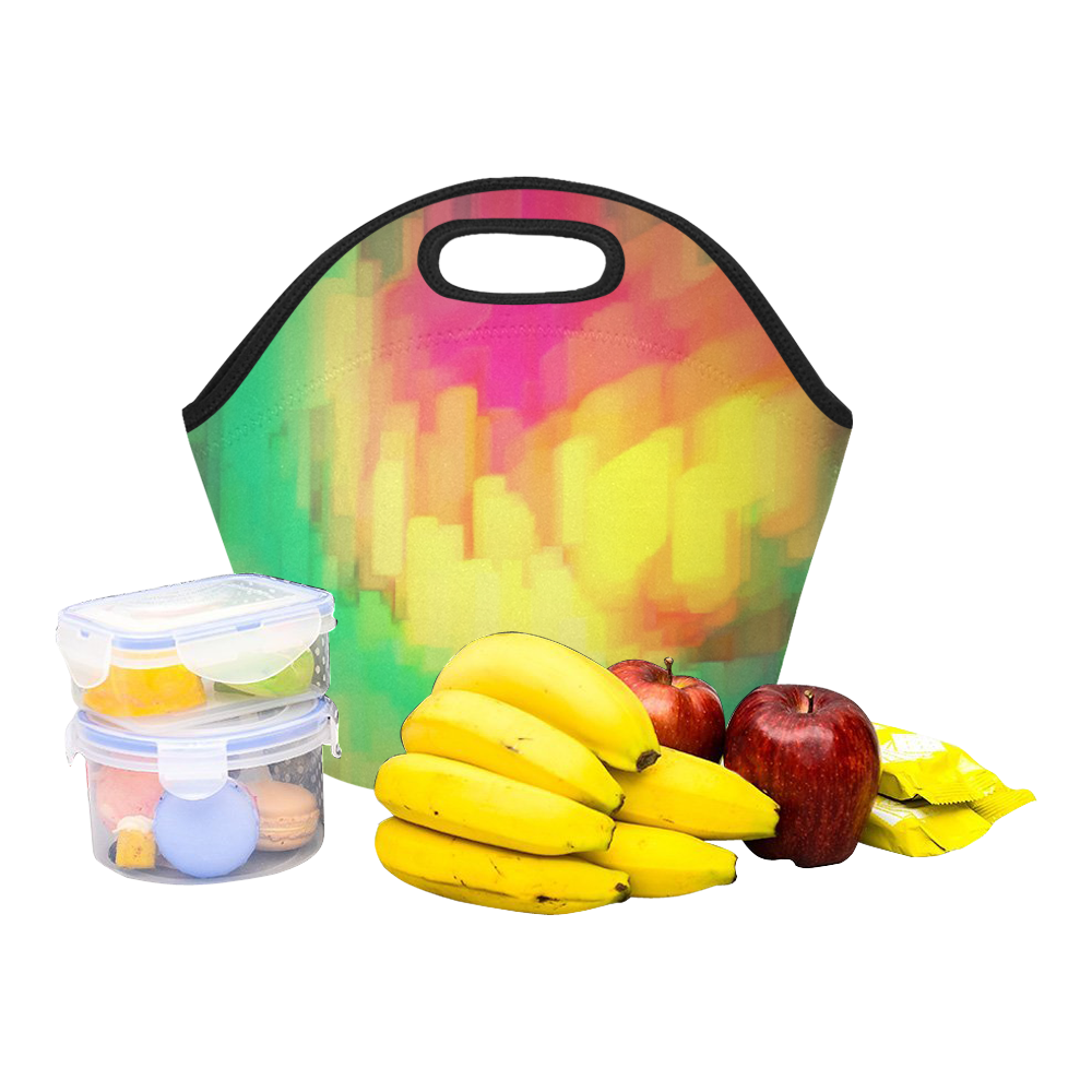 Pastel shapes painting Neoprene Lunch Bag/Small (Model 1669)