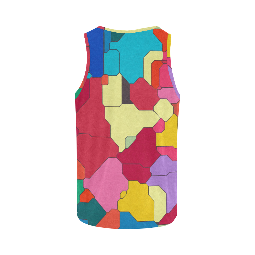 Colorful leather pieces All Over Print Tank Top for Women (Model T43)