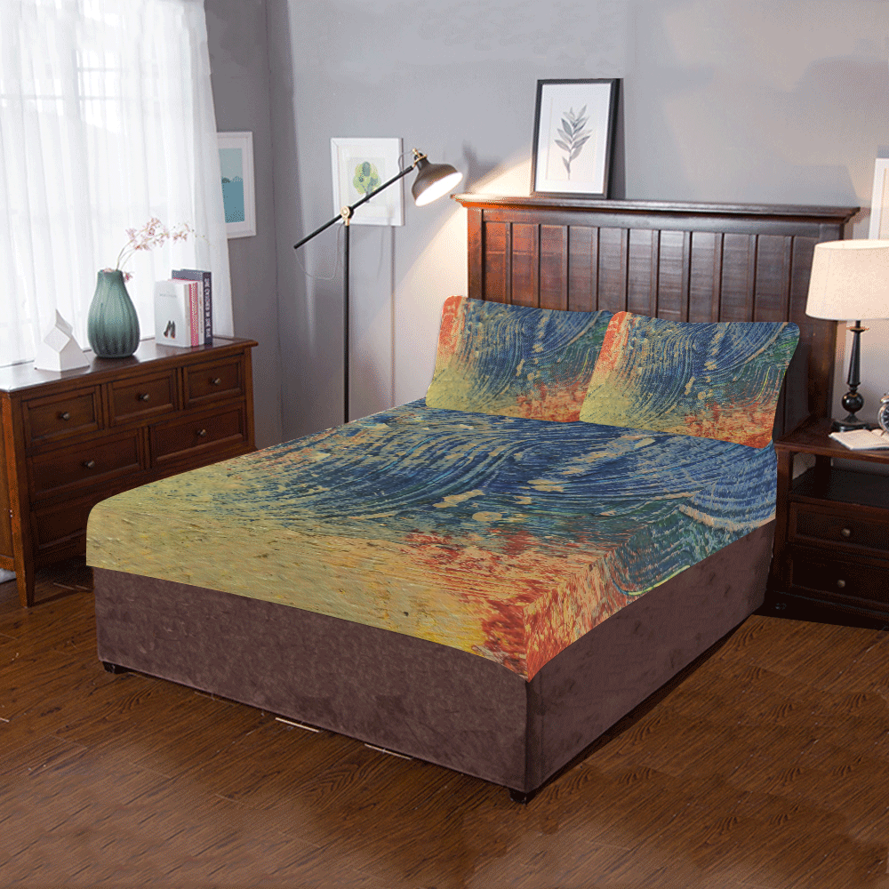 3 colors paint 3-Piece Bedding Set