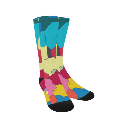 Colorful leather pieces Trouser Socks