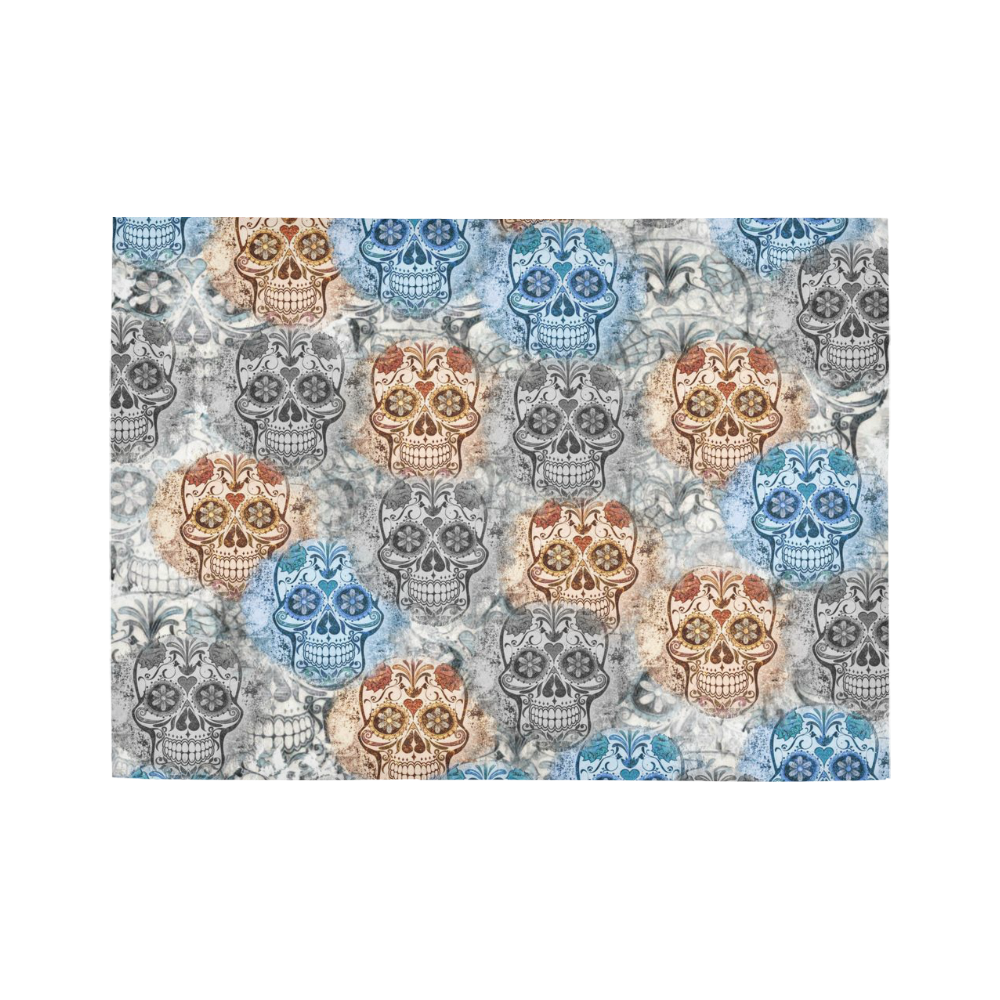 Skulls 1117A by JamColors Area Rug7'x5'