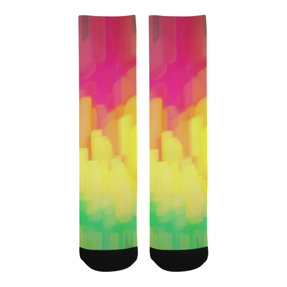 Pastel shapes painting Trouser Socks