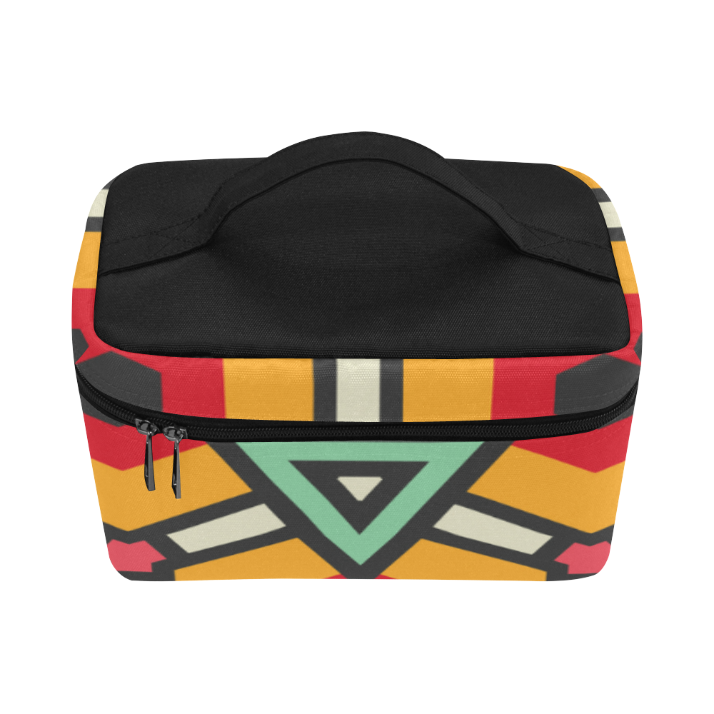 Triangles and hexagons pattern Cosmetic Bag/Large (Model 1658)