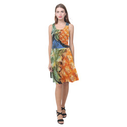 Pineapple Low Poly Tropical Triangles Atalanta Casual Sundress(Model D04)