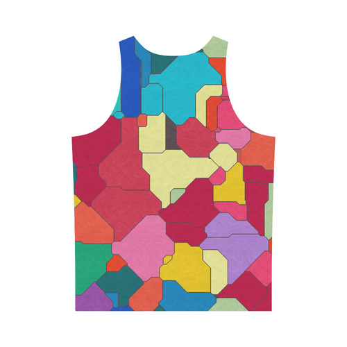 Colorful leather pieces All Over Print Tank Top for Men (Model T43)