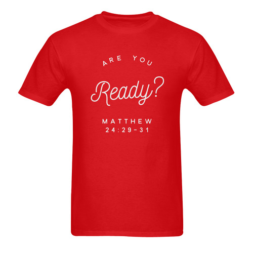 Are you ready 1 Men's T-Shirt in USA Size (Two Sides Printing)