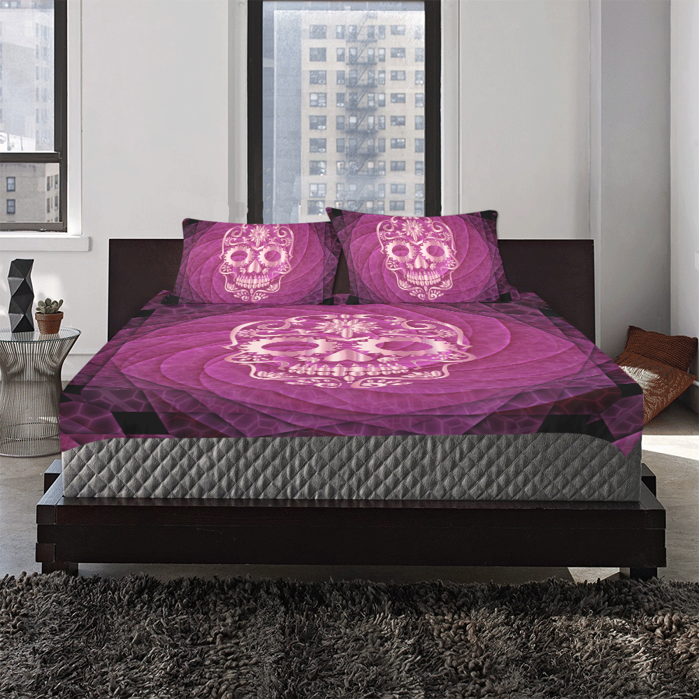 Skull20170537_by_JAMColors 3-Piece Bedding Set