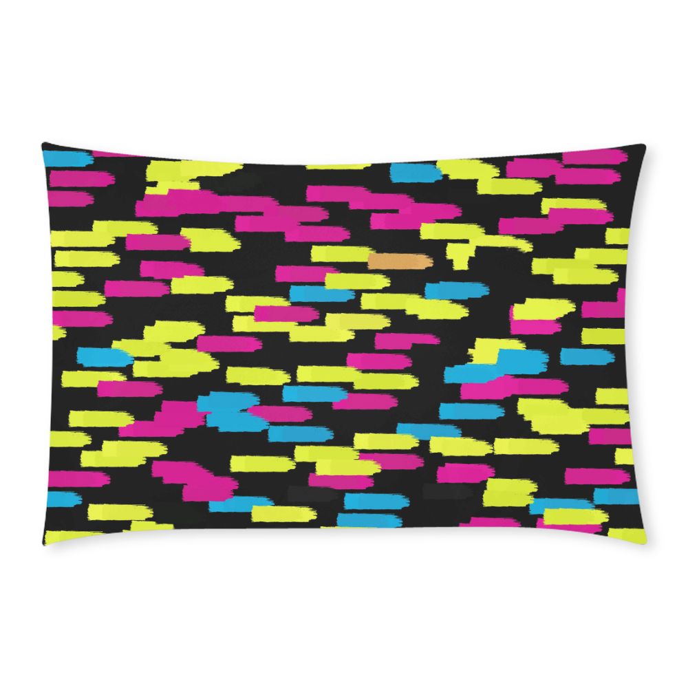 Colorful strokes on a black background 3-Piece Bedding Set