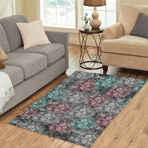 Skulls 1117D by JamColors Area Rug 5'x3'3''