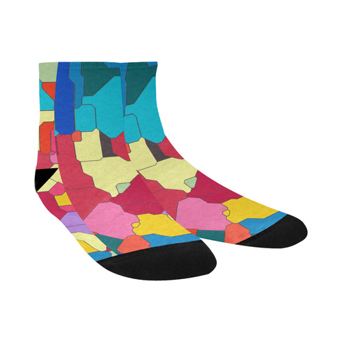 Colorful leather pieces Quarter Socks