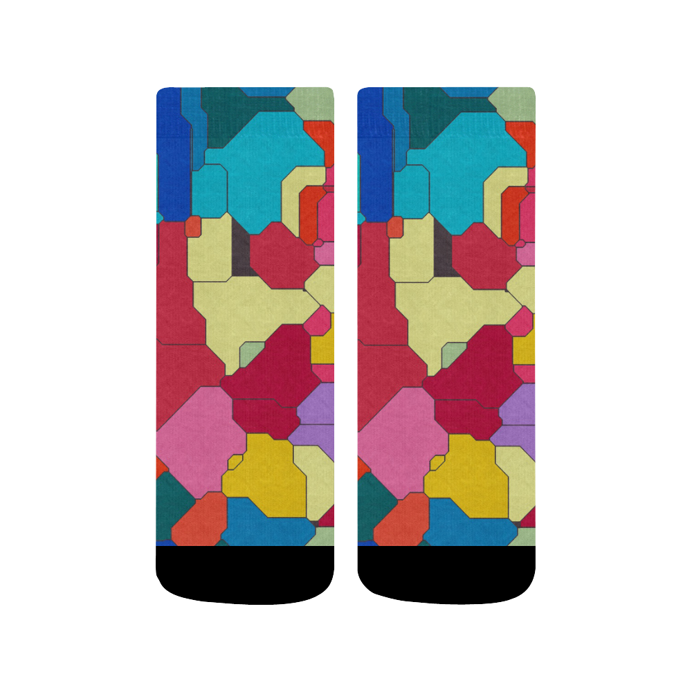 Colorful leather pieces Quarter Socks