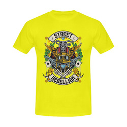 Street Rebellion Modern Yellow Men's Slim Fit T-shirt (Model T13)